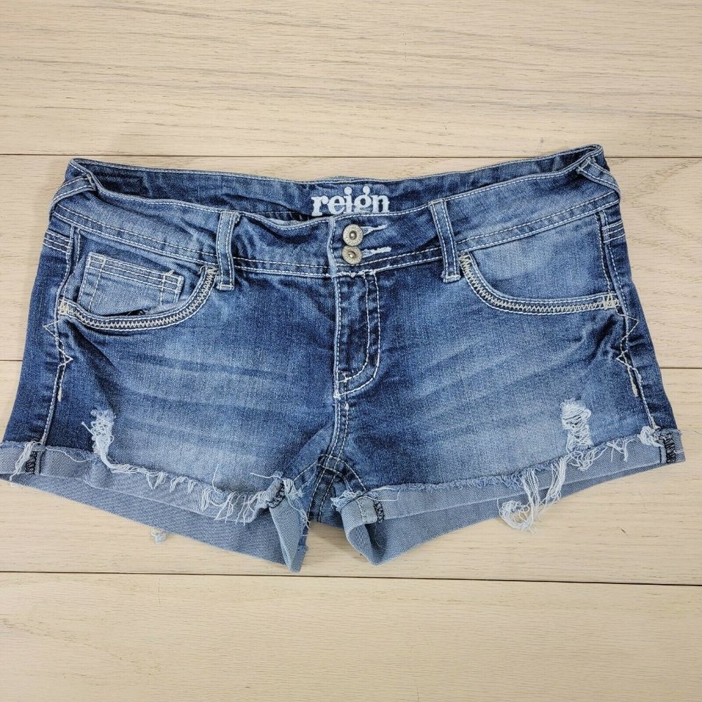 Reign Jean Shorts Cut Offs, Size 9, Festival -2-679